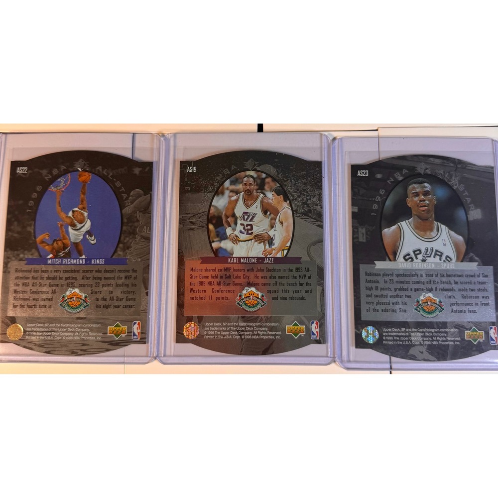 1996 Upper Deck SP All-Star Stars Robinson Malone Richmond Card Lot 3 Die-Cut